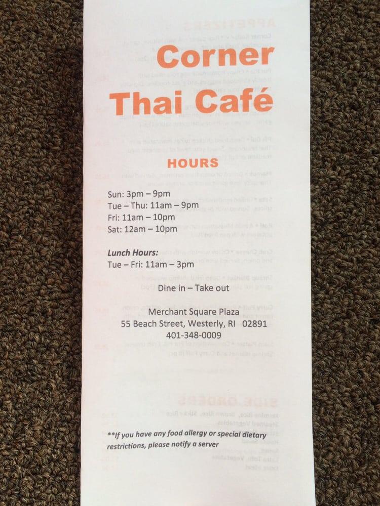 R876 Corner Thai Cafe Menu 2022 10 3 