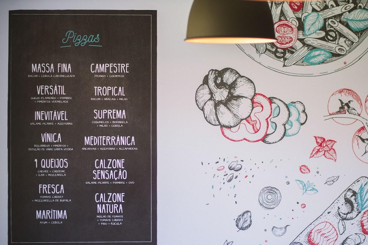Menu em Massa Fina da Praia da Galé restaurante, Albufeira