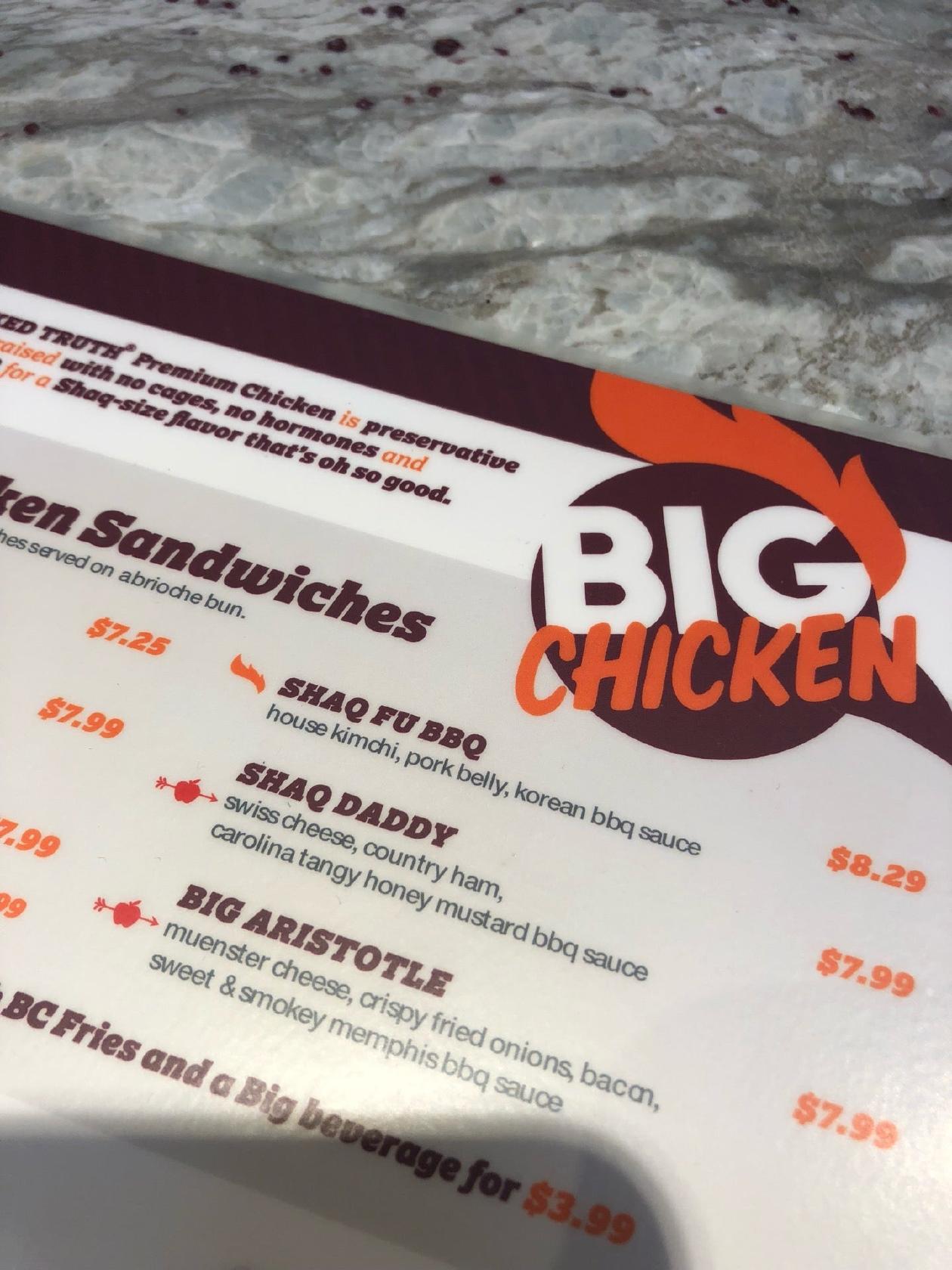 Menu At Big Chicken Pub Bar Las Vegas Paradise Rd 1200   R877 Big Chicken Menu 2022 09 