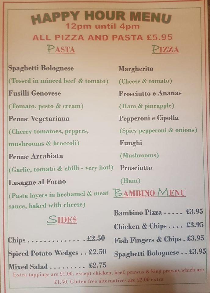 Menu at Marco Polo Pizzeria, Driffield