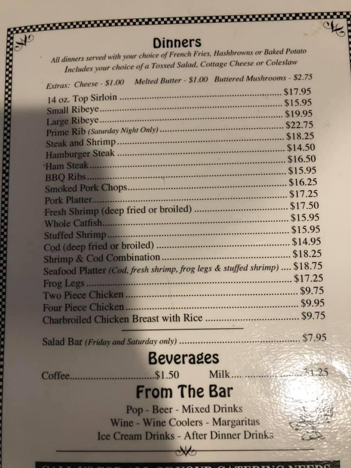 Menu at Neumann's Bar & Grill, Holy Cross