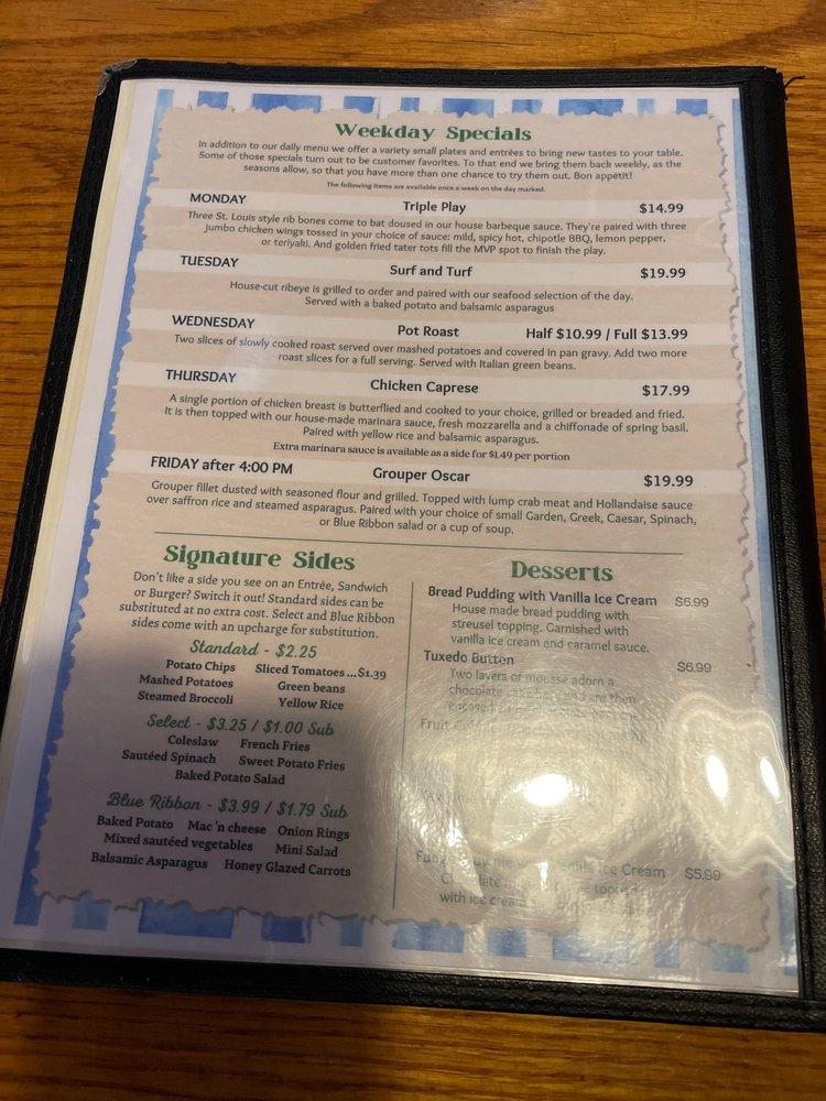Menu at Blue Ribbon Grill pub & bar, Tucker