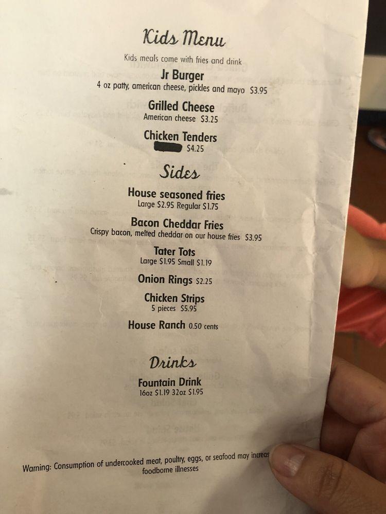 Menu at Don Burger restaurant, Garland