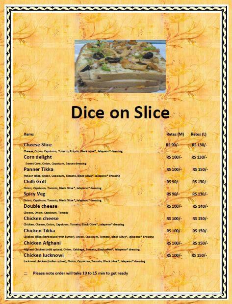 Eat Street Cafe menu
