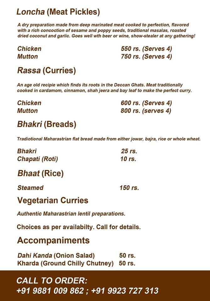 Deccanesse menu