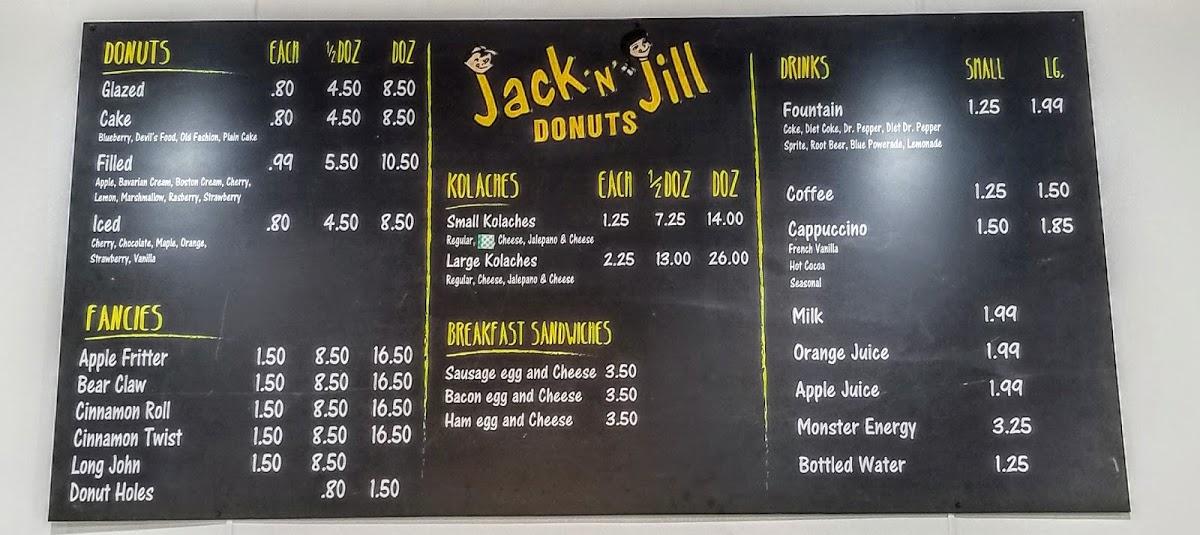 Jack Jill Donuts Menu at Joseph Florence blog