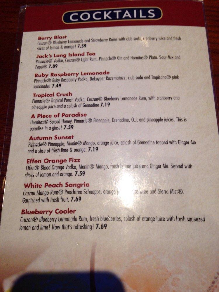 Menu at Kickback Jack's High Point pub & bar, High Point