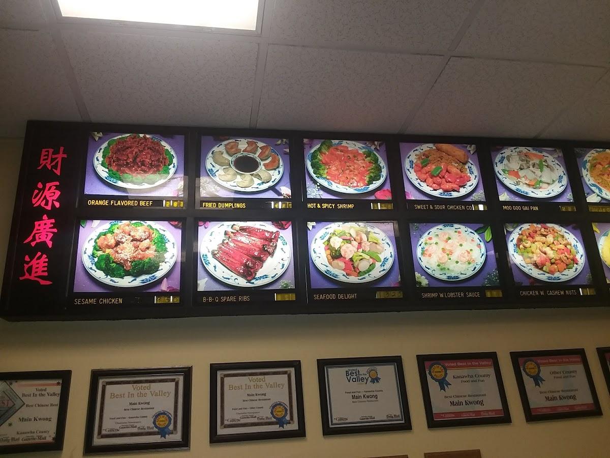 Menu at Main Kwong Chinese Restaurant, Charleston