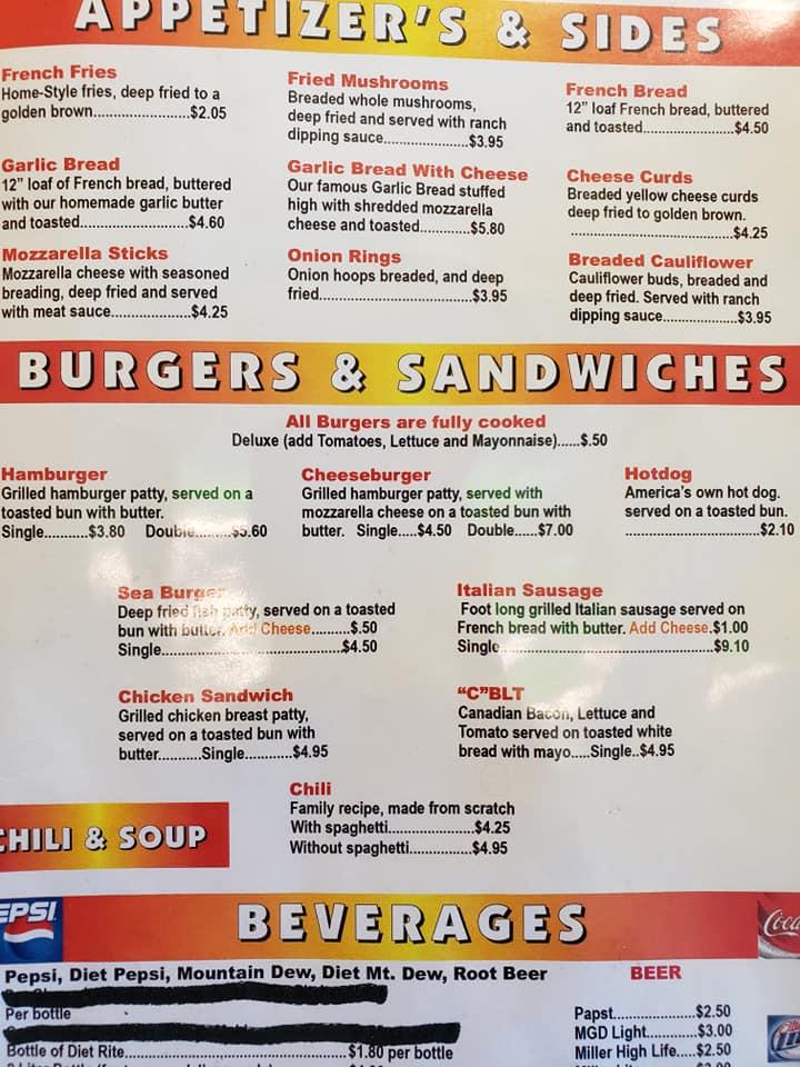 Menu at Aldo's Pizza pizzeria, Green Bay