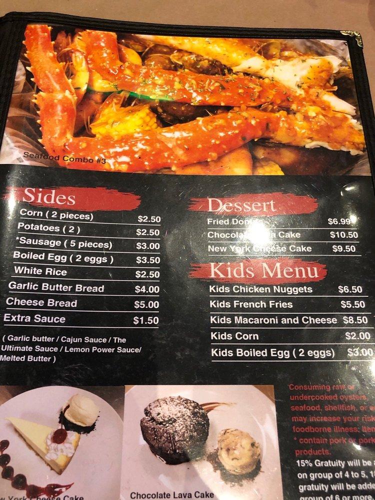 Menu at Cajun Boil Brickell restaurant, Miami, 141 SW 7th St