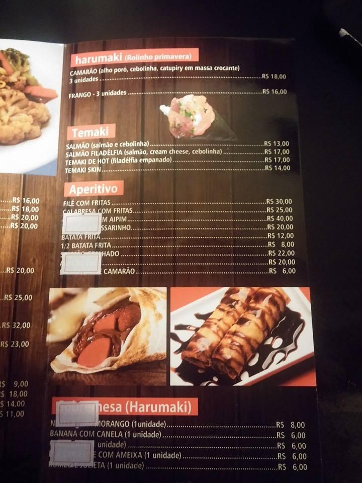 Sushi Mirante cardápio