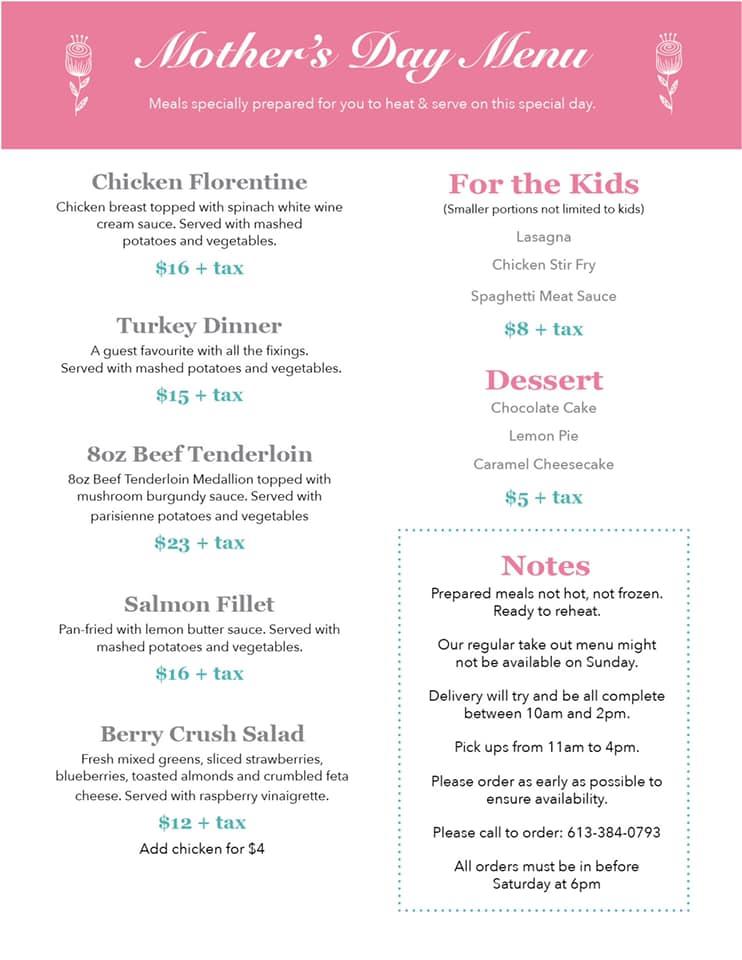 Menu at Ramekins restaurant, Kingston