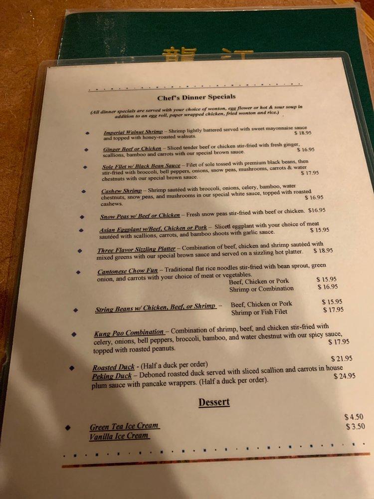 Menu at Golden Gong Chinese Restaurant, San Luis Obispo