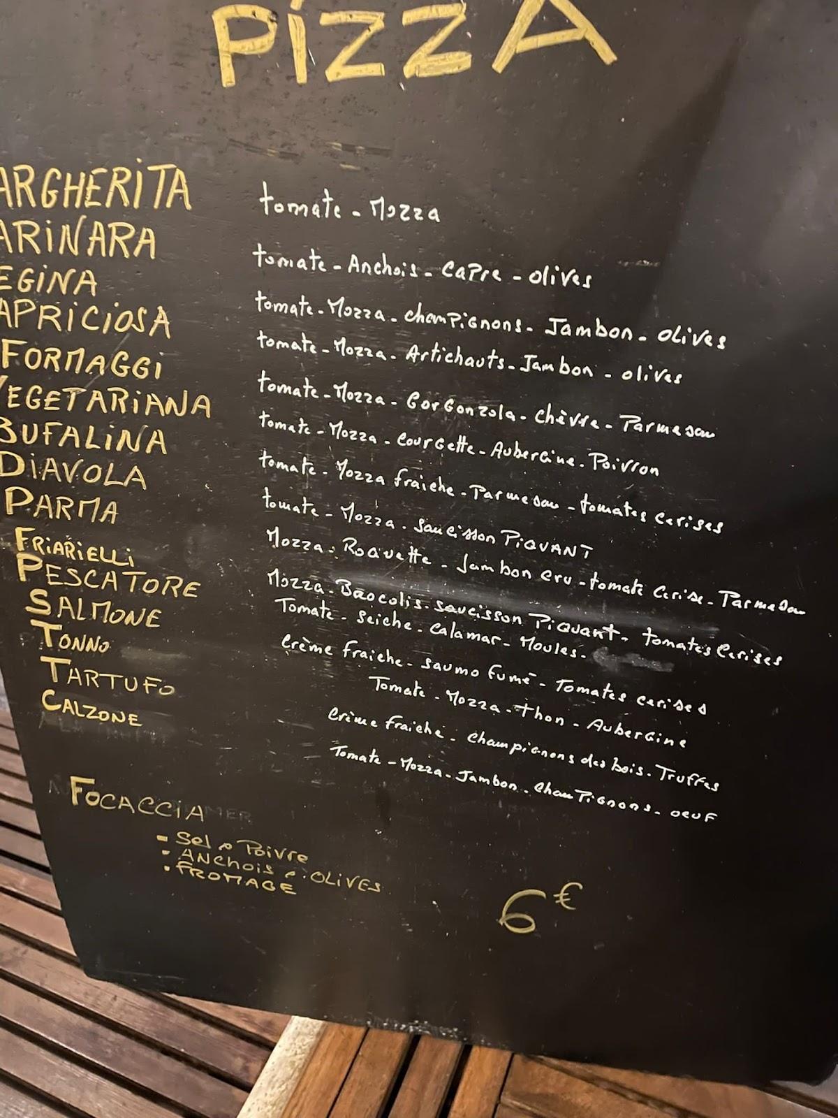 Menu at MEZZA LUNA restaurant, Bonifacio