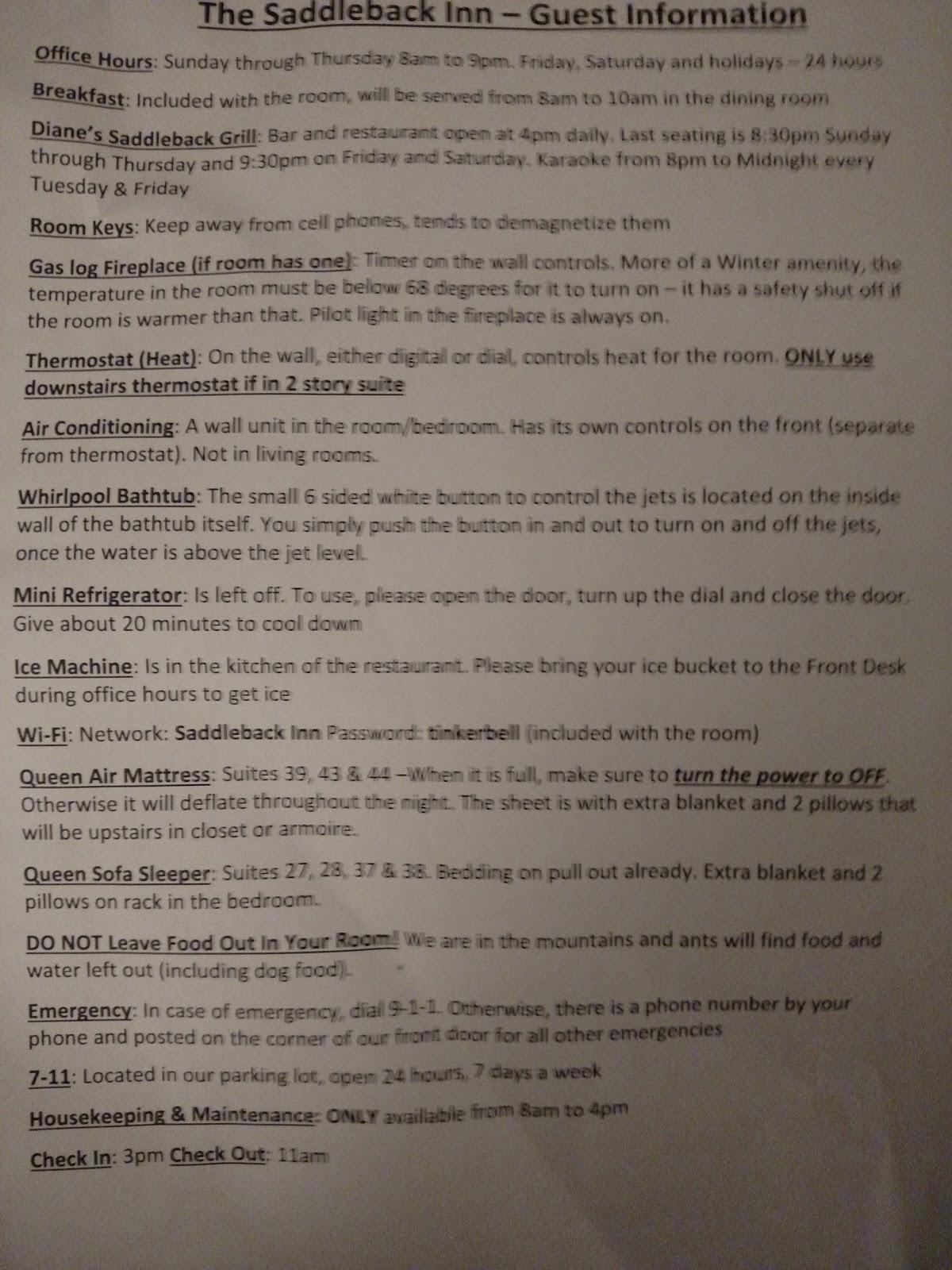 Menu at Saddleback Grill pub & bar, Lake Arrowhead