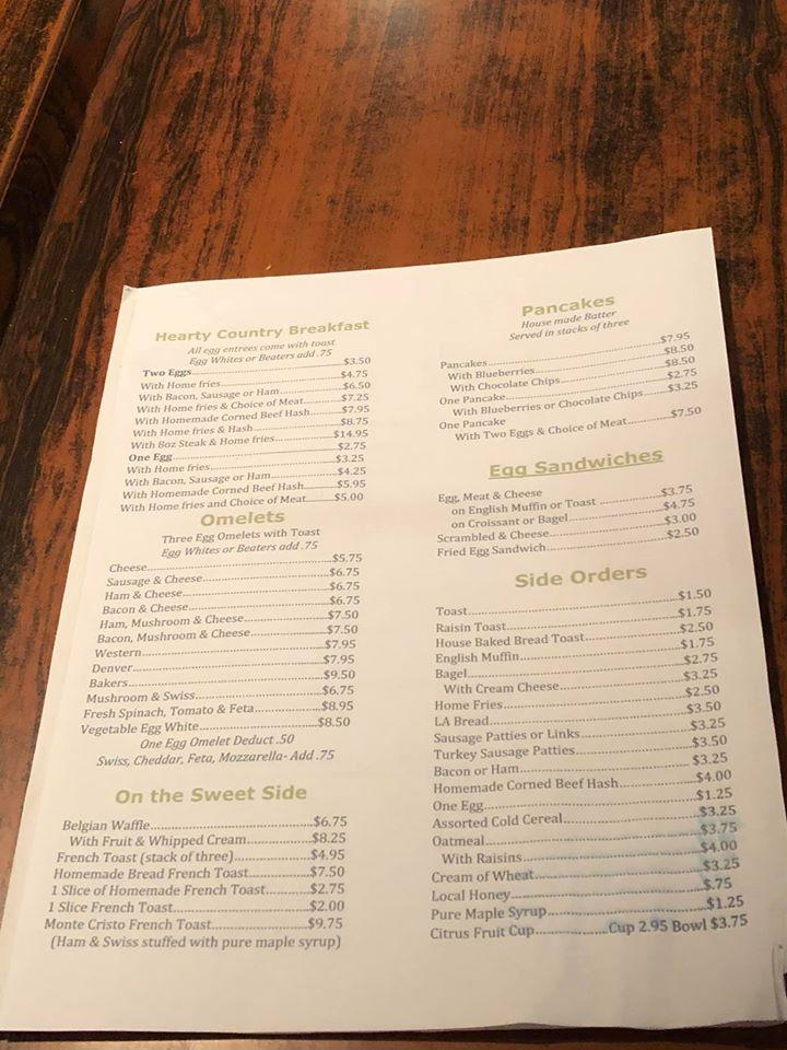 Menu at Falls Restaurant & Catering, Trumansburg