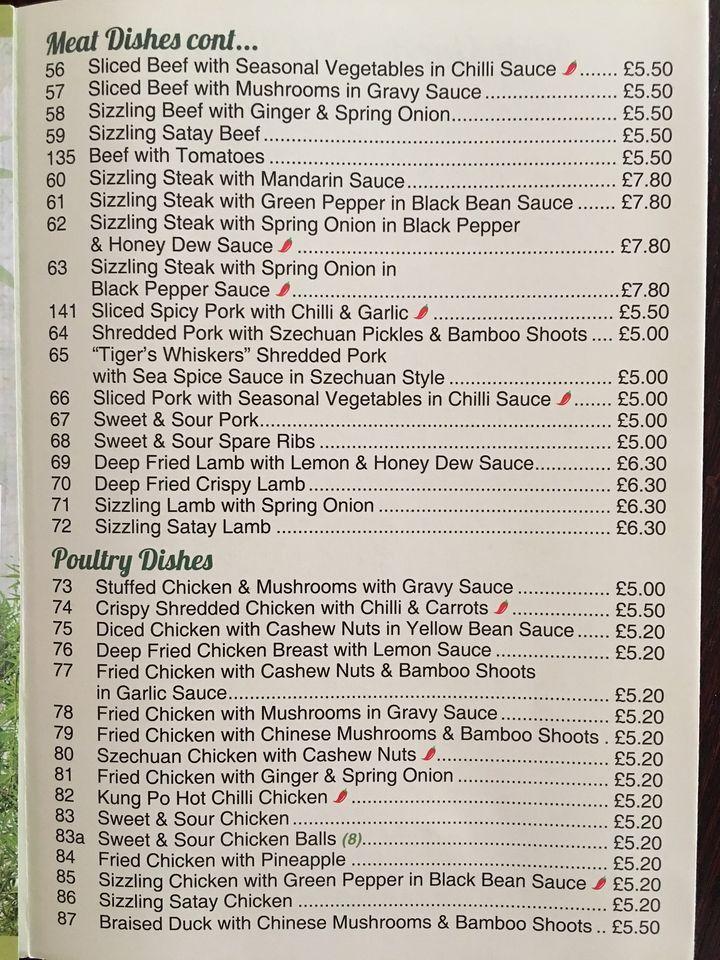 Menu At Jade Garden Restaurant, Saffron Walden