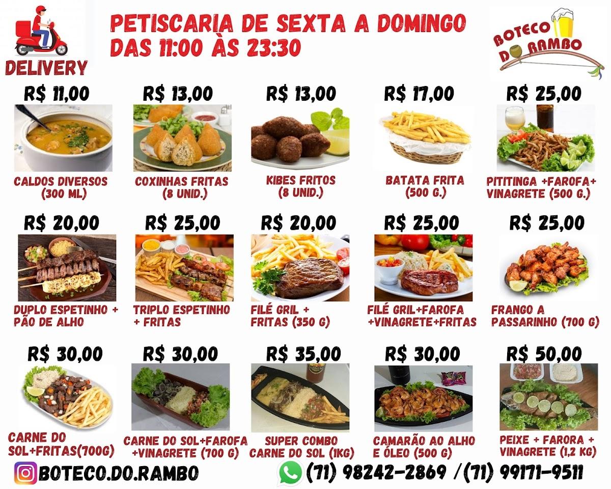 Menu Em Boteco Do Rambo Pub Bar Lauro De Freitas