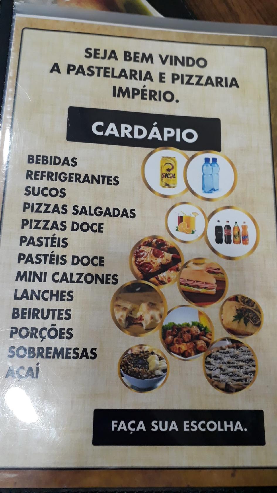 Império Pizzaria & Pastelaria cardápio