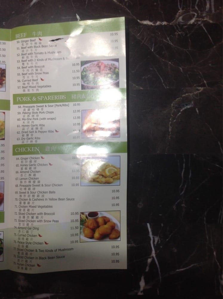 Menu at Mei Wei Chinese Cuisine restaurant, West Kelowna