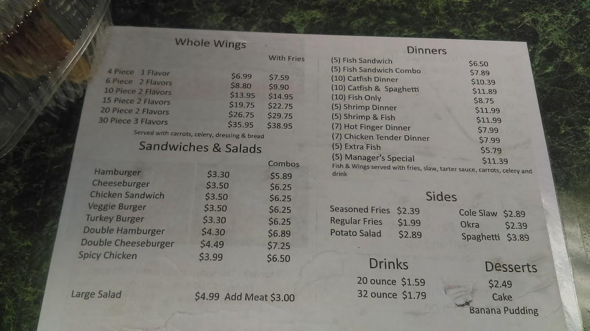Menu at Memphis Best Wings BBQ, Memphis, Riverdale Rd