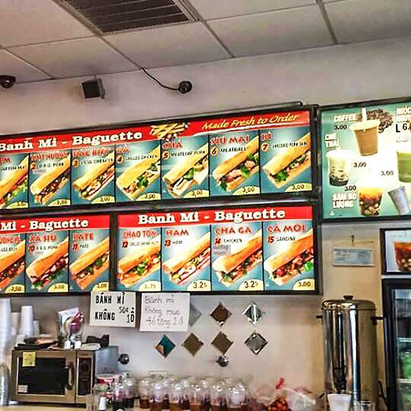 Menu at Ba Le Sandwiches restaurant, Denver