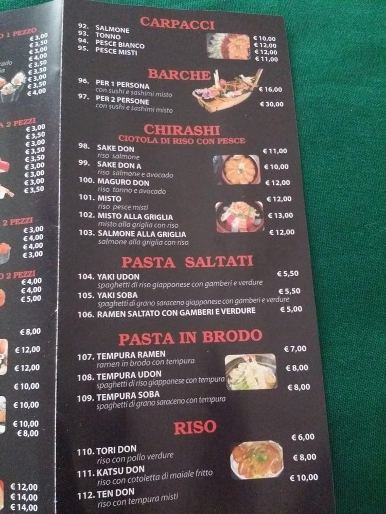 Menu di Takaya 