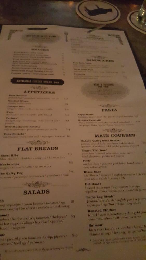 Menu at Meat & Potatoes pub & bar, Pittsburgh