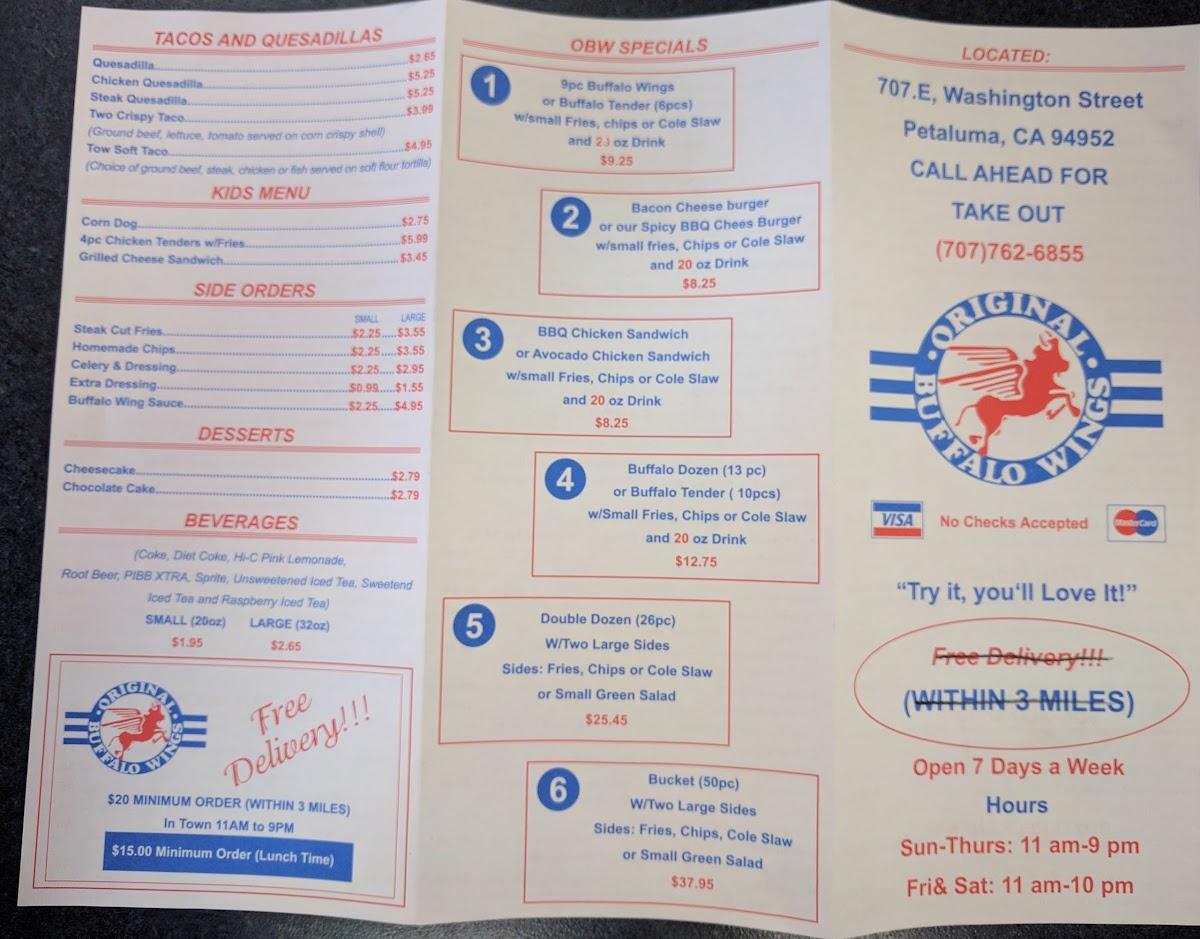 Original Buffalo Wings Restaurant Menu Online head.hesge.ch