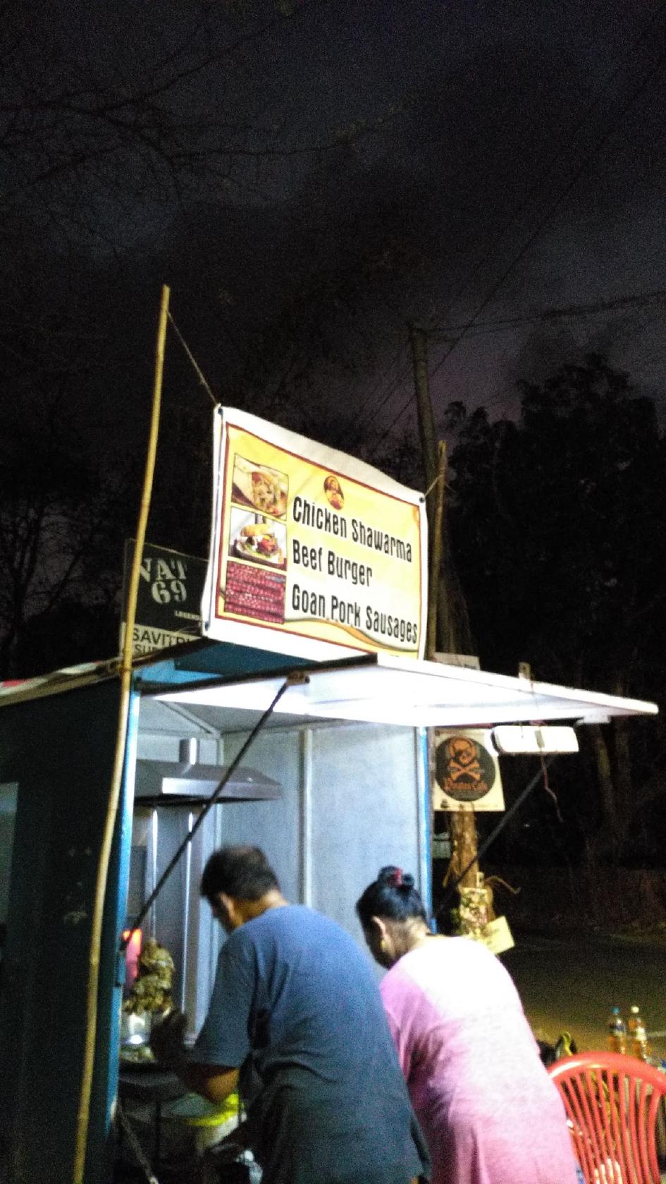 Shwarma Burger,Beef Burger,Pork Sausage Burger, Anjuna