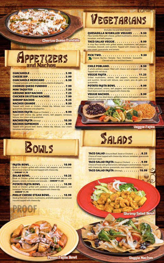 Menu at Don Sol Mexican Grill restaurant, Murray