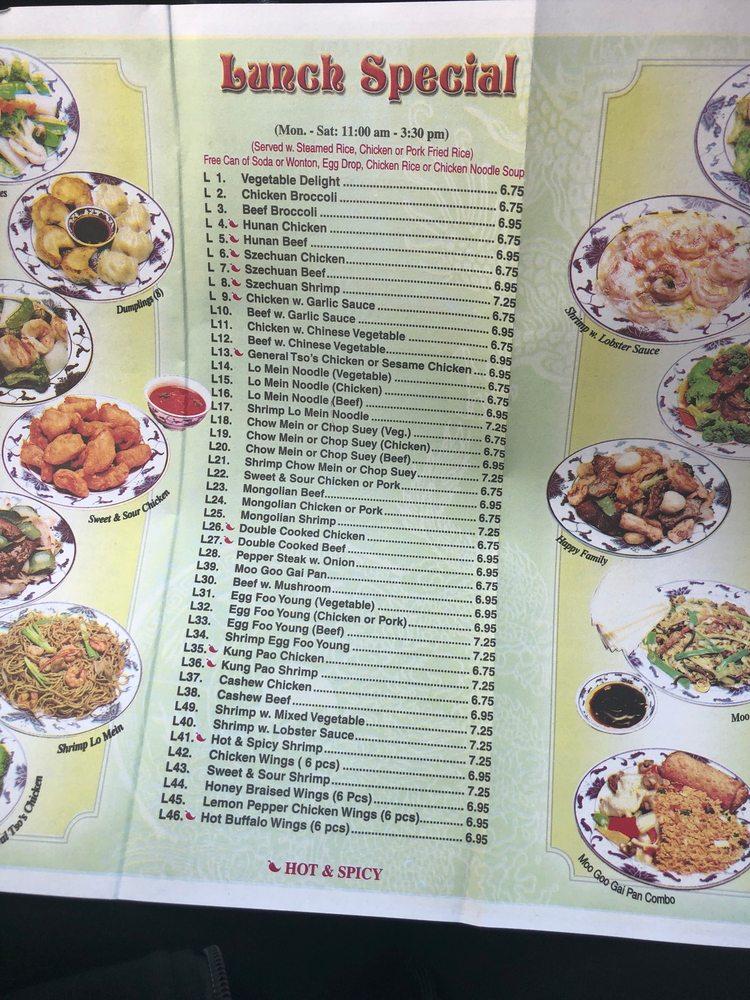 Menu at Dragon Garden restaurant, Stockbridge, 877 GA-138 W