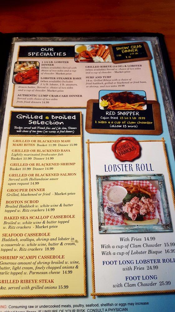Menu at The Great Catch Zephyrhills restaurant, Zephyrhills