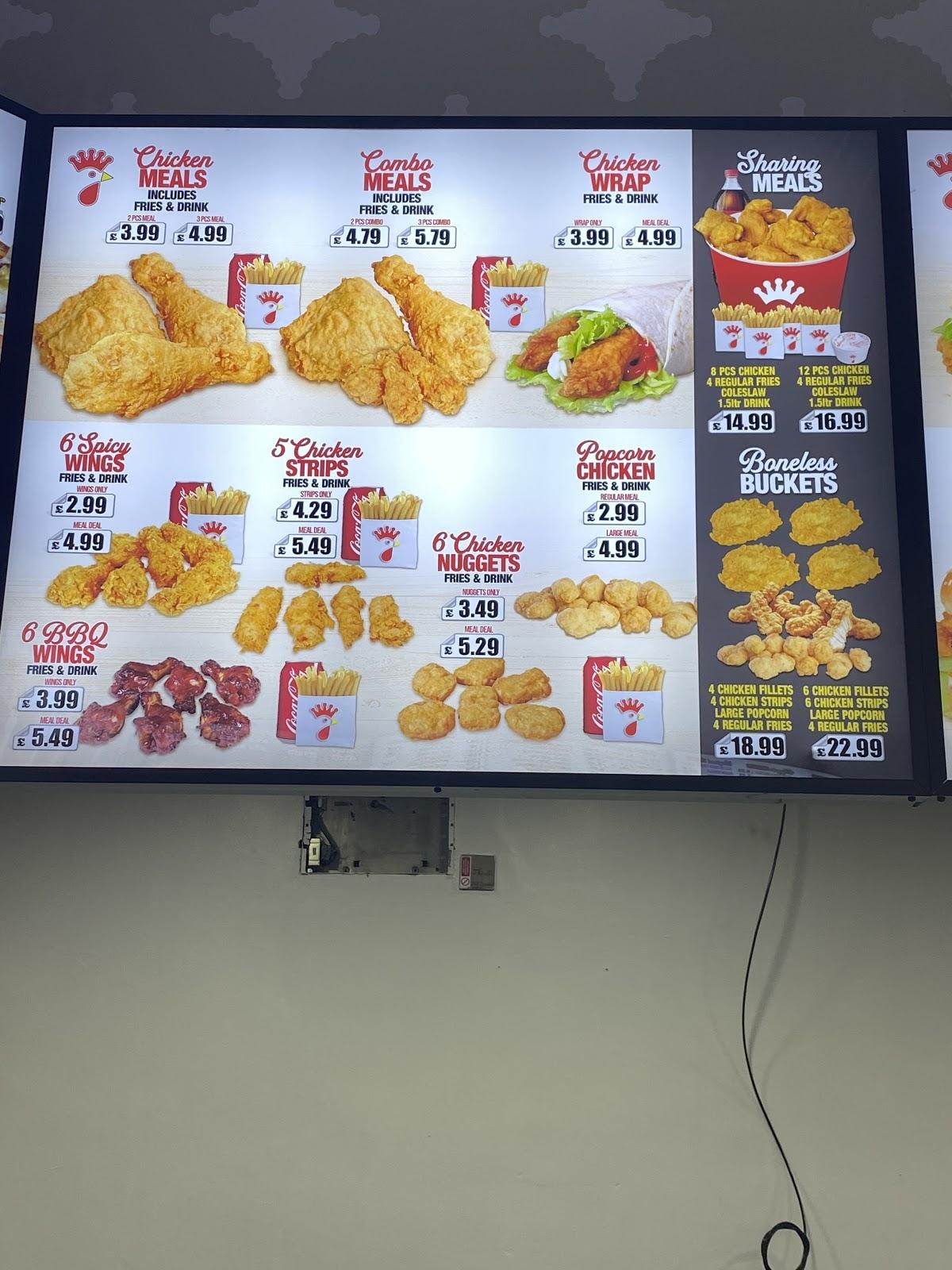 Menu at Peri peri king express restaurant, Uxbridge