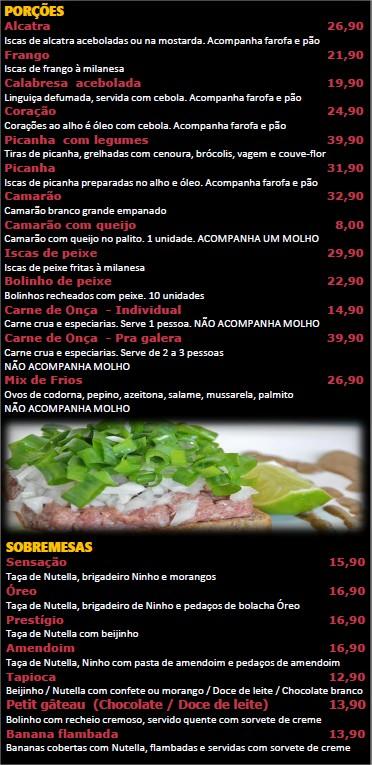 Menu Em Ponto Certo Restaurante Curitiba Rua Maria Lu Za Dantolini G Nero