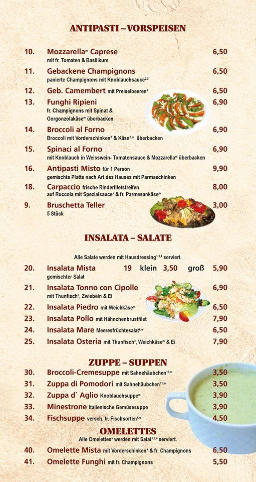 Speisekarte von Osteria Forio - Königs Wusterhausen steakhaus, Königs