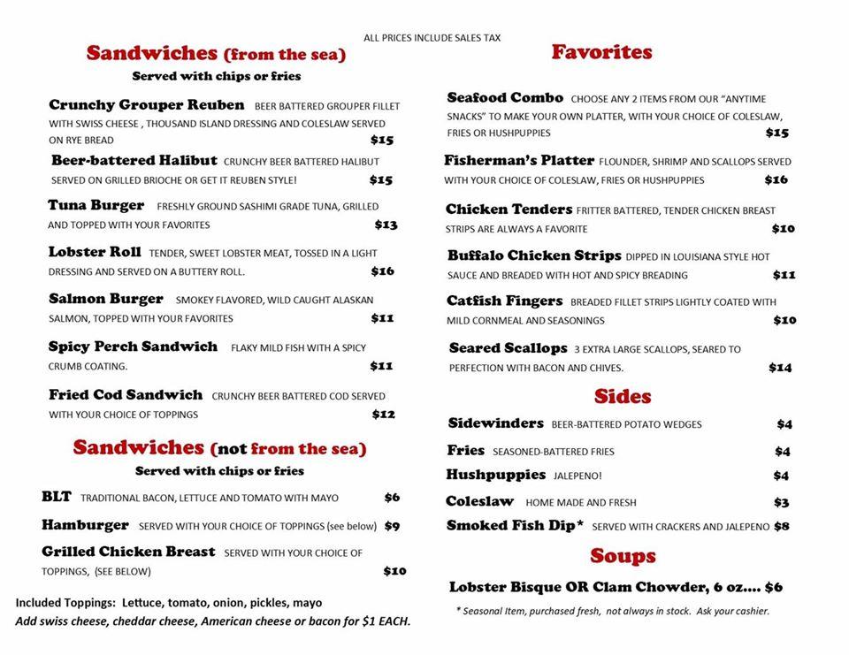 Menu at Red Silo Brewing Company restaurant, Cookeville