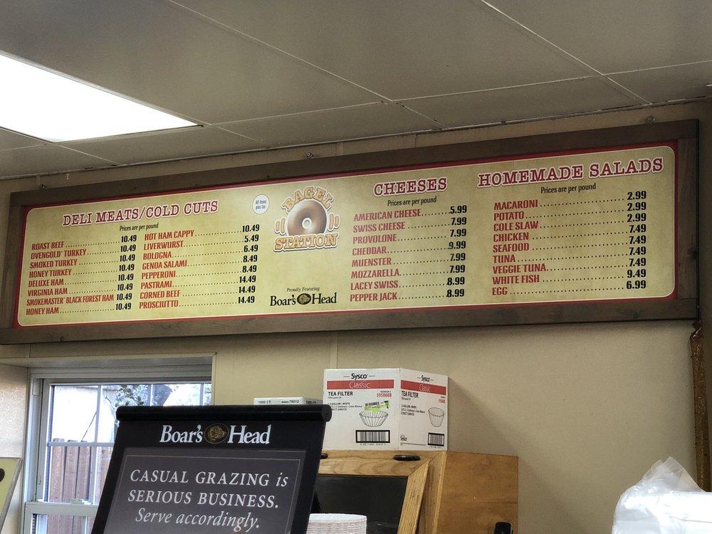 Menu at Bagel Station, Sparta Township