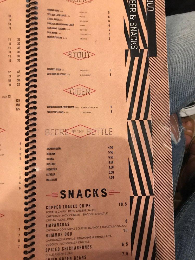 Menu at Copper Blues Rock Pub & Kitchen, Doral