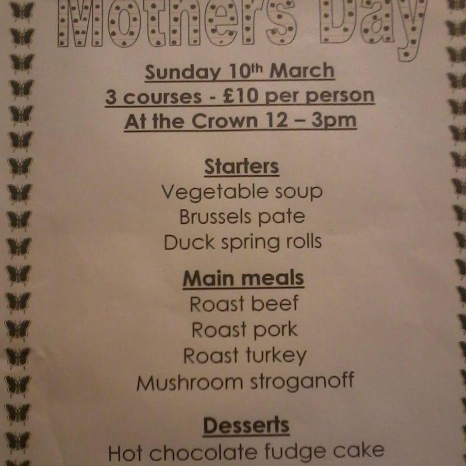 Menu at Heaney Catering at The Crown pub & bar, Brompton on Swale