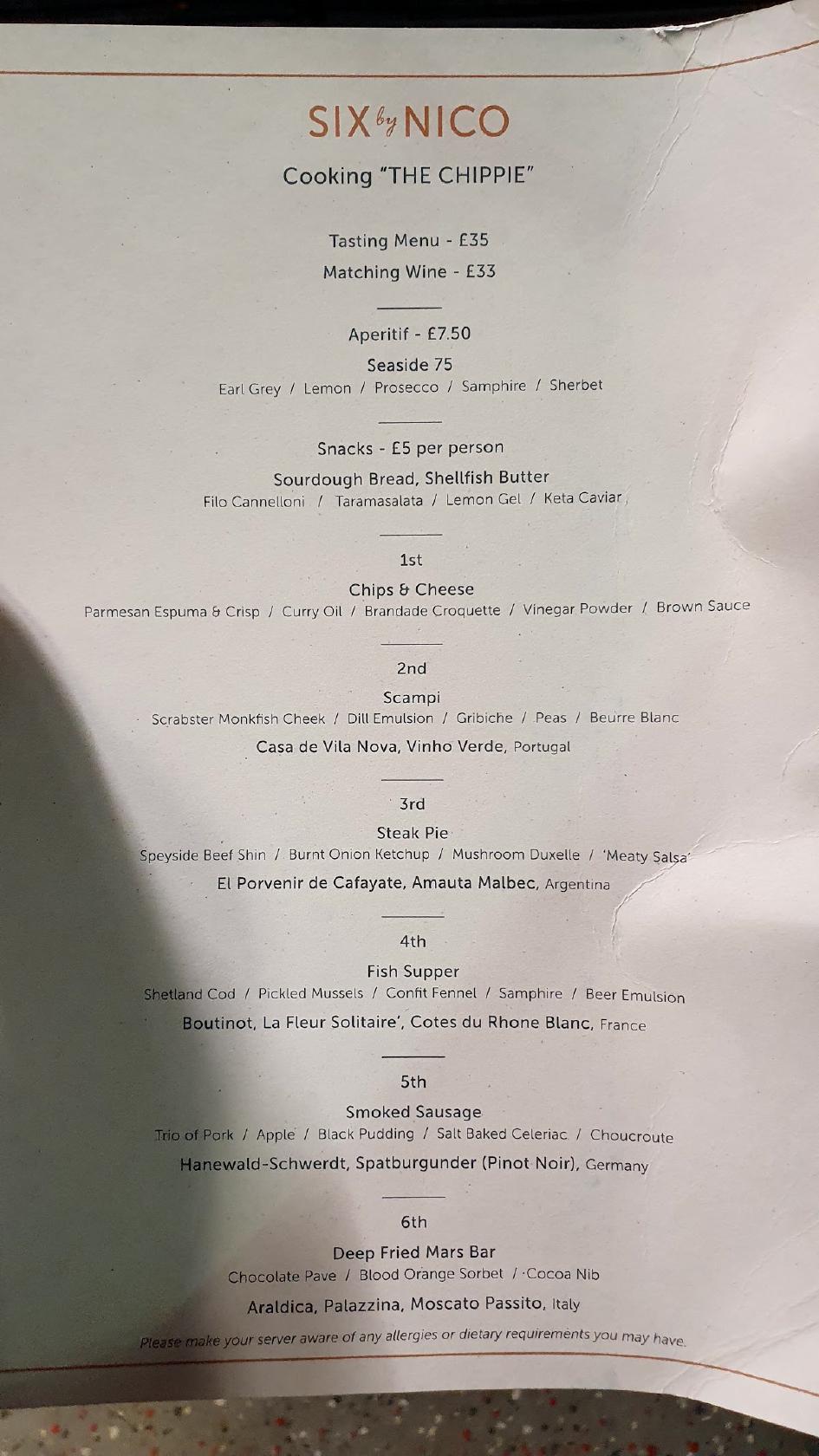 6 by nico menu london