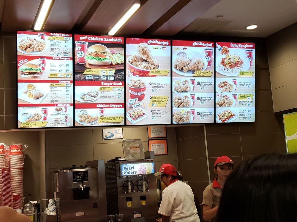 Menu at Jollibee fast food, Jacksonville, Atlantic Blvd