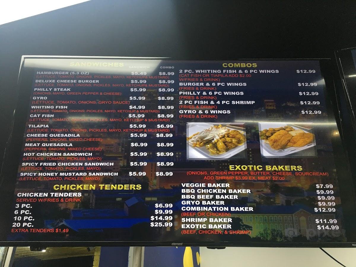 Menu at Exotic Wings & Things fast food, Birmingham, 208 Green Springs ...