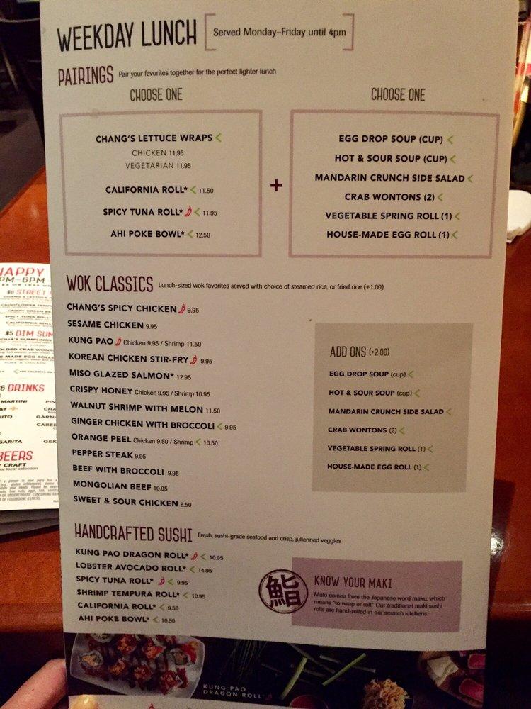 Menu At P.f. Chang's Restaurant, Chino Hills, Grand Ave