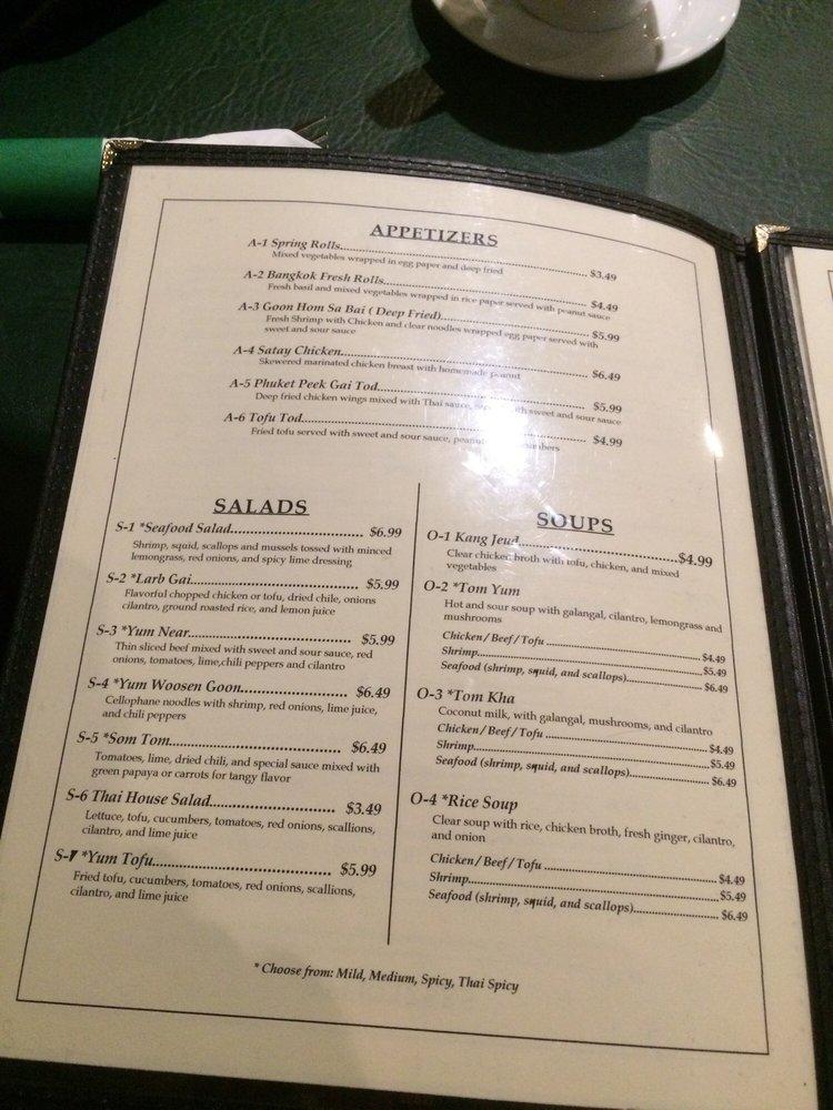 Menu at DTK Thai Kitchen pub & bar, Asheville, 535 Merrimon Ave C