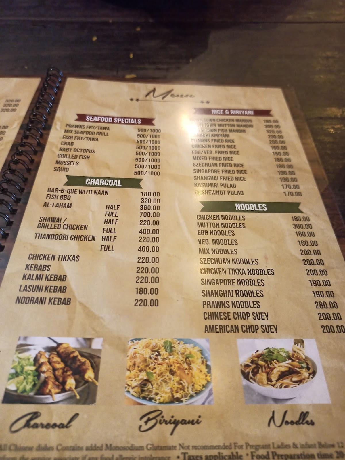 Menu at 12 To 12 Downtown Restaurant, Kottayam