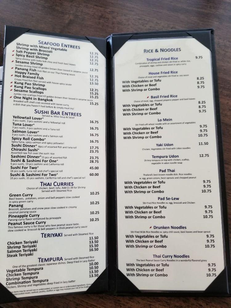 Menu at Ooka Sushi & Asian Cuisine restaurant, Broomfield