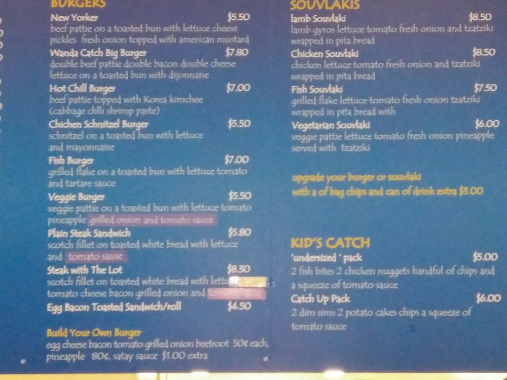 Menu at Wanda Catch Fish and Chips fast food, Mulgrave