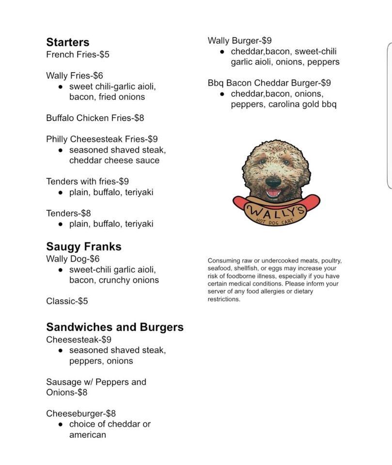 Menu at Newport Sportsman Club, Newport