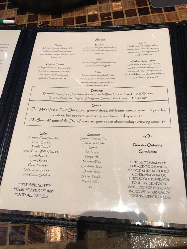 Menu at The Outskirts Sports Bar & Grill, Columbus